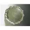 Image 1 : A George III silver salver with an engraved armorial, raised on 3 feet, maker Ebenezer Coker,...