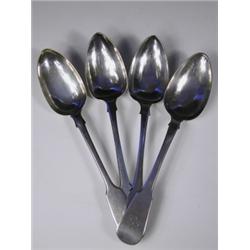 A William IV provincial Scottish silver tablespoon by "David Gray", Dumfries, c.1832, 2 Exeter...