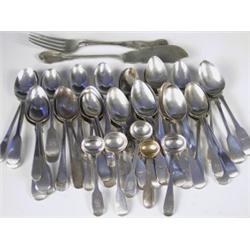 Forty-eight assorted George III/George V silver teaspoons, various dates, assay marks (includi...