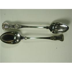 A pair of Victorian Scottish silver kings pattern basting spoons, hallmarked Edinburgh 1842, m...