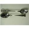 Image 1 : A pair of Victorian Scottish silver kings pattern basting spoons, hallmarked Edinburgh 1842, m...