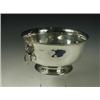 Image 1 : A silver rosebowl of plain pedestal shape with lions mask ring handles. 1867, approx 40oz, 27c...