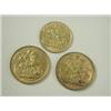 Image 1 : Two gold sovereigns 1904 and 1907 and a gold half sovereign 1907 Est. 100/120...