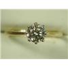 Image 1 : A diamond solitaire ring of approx 1ct (with certificate: clarity VVS1, light yellow), set in...