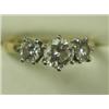 Image 1 : A 3-stone diamond ring (total approx 2cts), set in 18ct gold, size Q Est. 1750/1950...