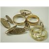 Image 1 : Six items of jewellery - an 18ct gold old cut diamond solitaire ring, an emerald stud, a pair...