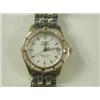 Image 1 : A ladies Breitling Perpetual Sirus watch with a mother of pearl dial, 18ct gold diamond set be...