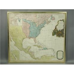 'A new map of North America with the West India islands divided according to the preliminary a...