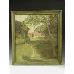 Jane Moncur (1890-1983) BURY FIELD, CLAVERING, ESSEX Signed, oil on canvas, 61 x 51cm Jane...