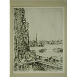 Llewellyn Petley-Jones (Canadian School, 1908-1986) 'ST. PAULS', 'THAMES AT ROTHERHIDE', 'WIND...