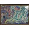 Image 1 : Olga Lehmann 'STREAKERS' Signed and inscribed verso, gouache, 48 x 70cm Est. 50/100...