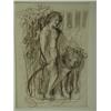 Image 1 : Edwin Smith 'WOMAN ASTRIDE A TIGER' Crayon sketch, studio stamp verso, unframed, 35 x 25cm<...
