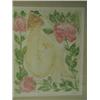 Image 1 : N. Gris 'GIRL WITH PINK FLOWERS' Coloured etching, signed and inscribed in pencil no. 13/75...
