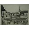 Image 1 : Mary Seymour 'THE MARKET SQUARE, SAFFRON WALDEN' Etching, signed and inscribed in pencil no...