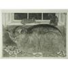 Image 1 : Richard Bawden 'THE SNOWSTORM' Etching, signed and inscribed in pencil, no. 69/85, 40 x 57c...