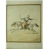 Image 1 : After Eugene Delacroix AN ARAB HORSEMAN Initialled 'A.D.' and dated 1821, watercolour, 21 x...