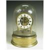 Image 1 : A Eureka electric clock with an oscillating balance wheel on a gilt metal base, the dial inscr...