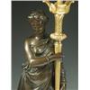 Image 2 : Attributed to Jean Jules Salmson (1823-1902) A pair of bronze candelabra each in the form of a...