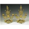Image 1 : A pair of late 19th Century French gilt two branch candelabra, 32cm high Est. 200/300...