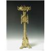 Image 1 : A gilt bronze table lamp in the form of a gothic monument with cast and applied decoration, 77...