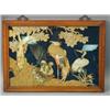 Image 1 : An early 20th Century Chinese appliquT panel of exotic birds by a tree, in a hardwood frame, p...