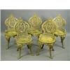 Image 1 : A set of five Victorian style cast iron garden chairs, 82cm high Est. 200/300...