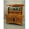 Image 1 : A Waring & Gillows oak Art Nouveau mirror back sideboard, the base inset with an embossed copp...