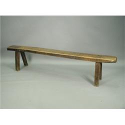 A 19th Century ash form with canted corners supported upon four plain rectangular legs. 220cm...