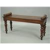 Image 1 : An early Victorian mahogany window seat, with end scrolls on turned legs, 92cm long Est. 50...