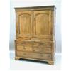 Image 1 : An early 18th Century oak wardrobe, with shaped and moulded panelled doors flanked by reeded p...
