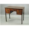 Image 1 : A 19th Century mahogany kneehole side table, with ebony stringing and three drawers, on square...