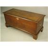Image 1 : An 18th Century red walnut blanket chest, with a crossbanded top and three small internal draw...