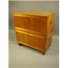 Image 1 : A 19th Century cedarwood campaign chest, in 2 parts with brass fittings, on turned feet 85cm w...