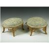 Image 1 : A pair of Regency period oval bamboo effect footstools, each on 4 short legs Est. 150/250...