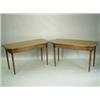 Image 1 : A pair of mahogany dining table D ends on turned legs, 121cm wide Est. 500/700...
