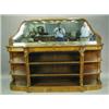 Image 1 : A Victorian inlaid walnut credenza, with an associated mirrored back, over gilt bronze laurel...