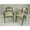 Image 2 : A set of eight Regency mahogany and brass strung bar back dining chairs with carved central ra...