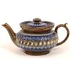 Image 1 : A Doulton Lambeth Stoneware Teapot and Cover, 13 cm £30 - 50...