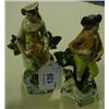 Image 1 : A Pair of Early 19th Century Staffordshire Figures, the lady with a sheep, a gentleman with a dog...