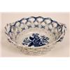 Image 1 : A Worcester Style Chestnut Basket, decorated flowers in underglaze blue, 24 cm  See illustration...
