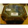 Image 1 : A Late Victorian Leather Jewellery Casket, with re-entrant corners, and glass top  £20 - 30...