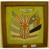 Image 1 : An Edwardian Woolwork Picture, Long Live Allies, 29.5 x 29 cm, and another, Tower Bridge, 25 x 26...