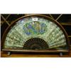 Image 1 : A Late 19th Century Cantonese Export Fan, decorated figures, on gilt decorated lacquered spars, f...