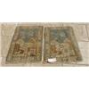 Image 1 : A Pair of Small Persian Rugs, decorated animals, birds and flowers, on a blue ground (2)...