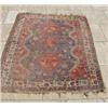 Image 1 : An Afghan Rug, decorated birds, animals and flowers within a floral border, on a red ground, (wor...