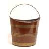 Image 1 : A Mahogany Bucket, of navette form, bound in brass, 37 cm  See illustration £30 - 50...