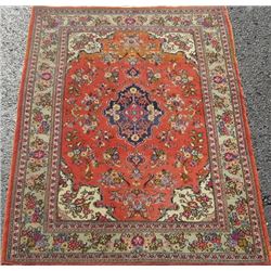 Fine quality baby lamb's wool pile persian qum rug