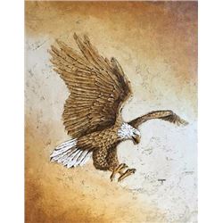Gorgeously detailed American bald eagle painting