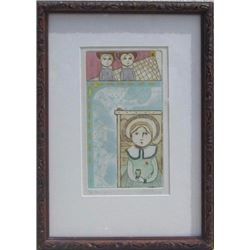 Limited edition lithograph with gallery framed