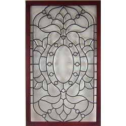 Highly detailed stained glass tiffany style framed window